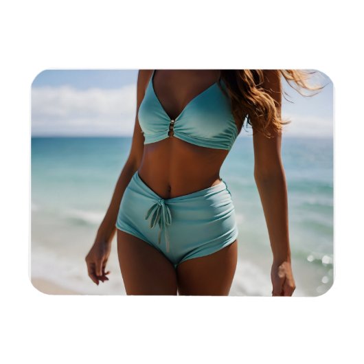Vrouw op het strand magneet (Horizontaal)