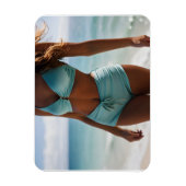 Vrouw op het strand magneet (Verticaal)