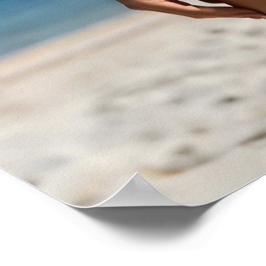 Vrouw op het strand poster (Hoek)