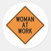 Vrouw op het werk Sticker (Voorkant)