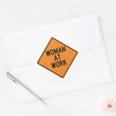 Vrouw op het werk Sticker (Envelop)