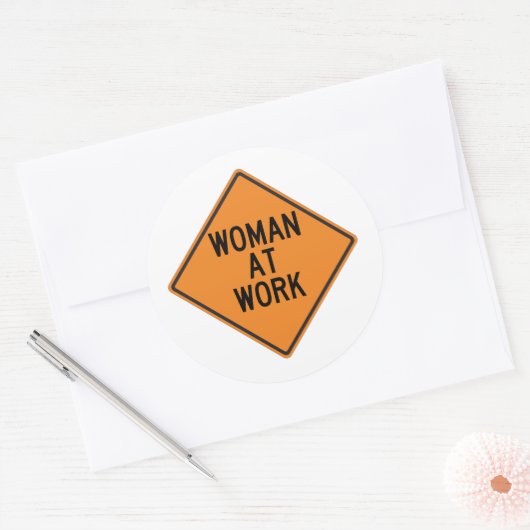 Vrouw op het werk Sticker (Envelop)
