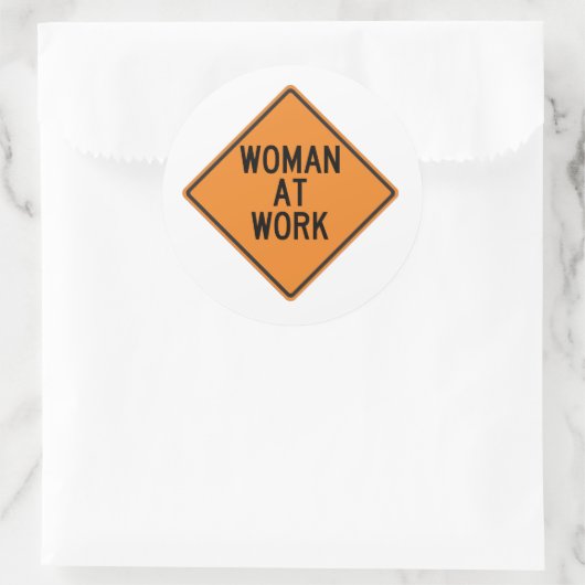 Vrouw op het werk Sticker (Tas)