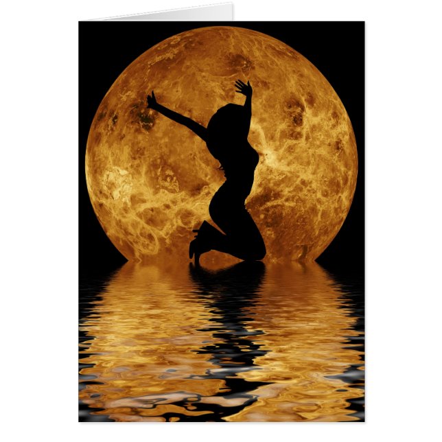 vrouw op maan (Voorkant)