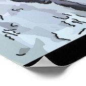 Vrouw op mobiele telefoon Abstract 4 Poster (Hoek)