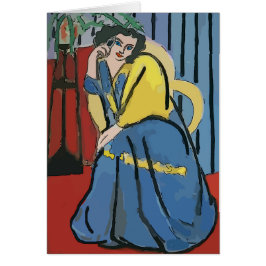 Vrouw op mobiele telefoon Abstract 5