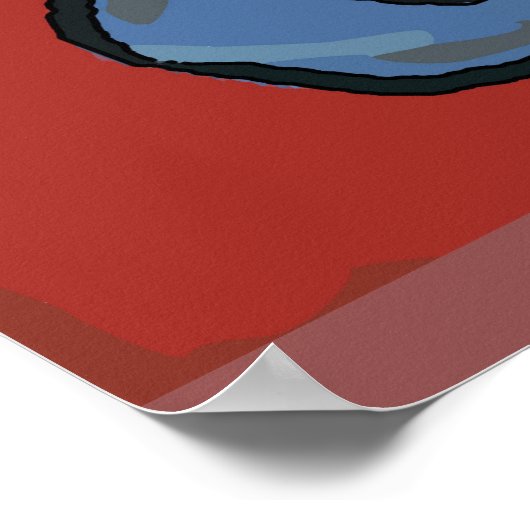 Vrouw op mobiele telefoon Abstract 5 Poster (Hoek)