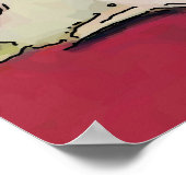 Vrouw op mobiele telefoon Abstract, onstuimige sti Poster (Hoek)