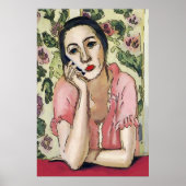 Vrouw op mobiele telefoon Abstract, onstuimige sti Poster (Voorkant)