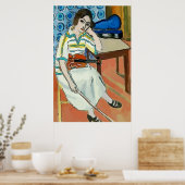 Vrouw op mobiele telefoon Abstract, onstuimige sti Poster (Keuken)