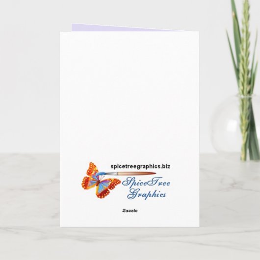 Vrouw op Moederdag Kaart (Achterkant)