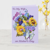 Vrouw op Moederdag Kaart (Gele Bloem)