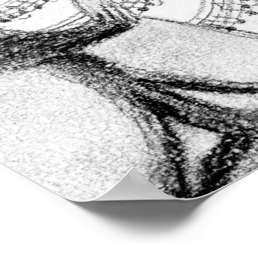 Vrouw op piano poster (Hoek)