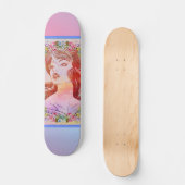 Vrouw op skateboard (Voorkant)