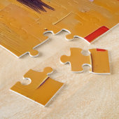 Vrouw op strand Abstract kustkunst Legpuzzel (Zijkant)