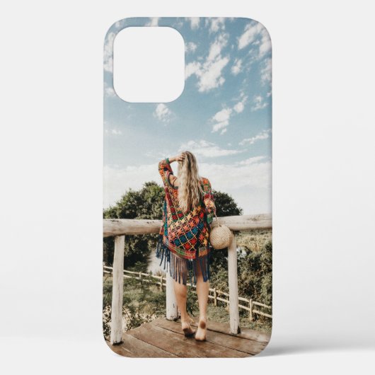 Vrouw op terras Case-Mate iPhone case (Achterkant)