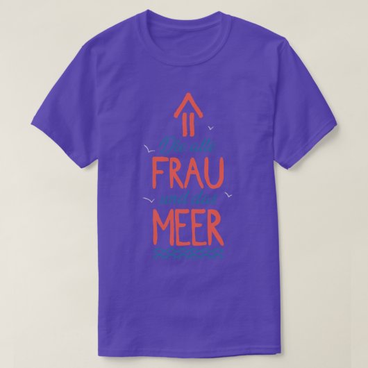 Vrouw op vakantie bij het zee t-shirt (Design voorkant)