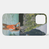Vrouw op water tussen bruine boten Case-Mate iPhone case (Achterkant (horizontaal))