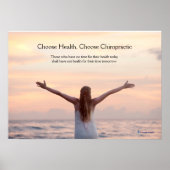 Vrouw op zee chiropractisch poster (Voorkant)