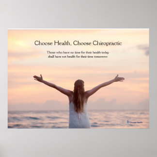 Vrouw op zee chiropractisch poster