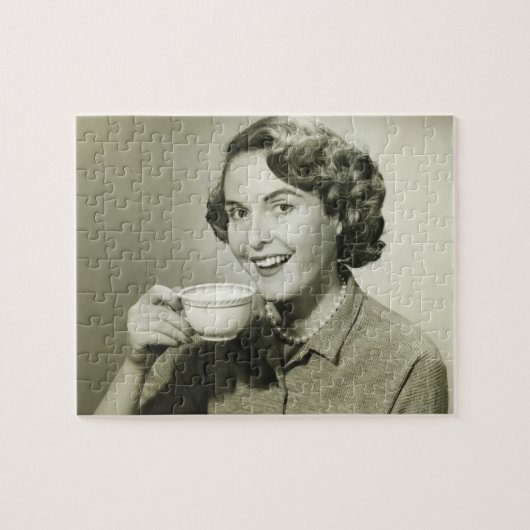 Vrouw-opbergbekers Legpuzzel (Horizontaal)