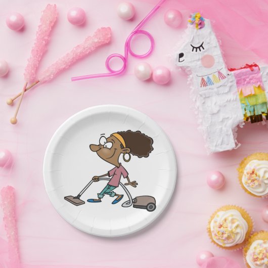 Vrouw-opstapeling Papieren Bordje (Feest)