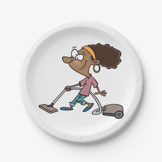 Vrouw-opstapeling Papieren Bordje (Voorkant)