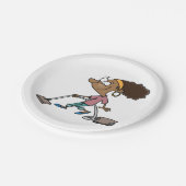 Vrouw-opstapeling Papieren Bordje (Gekanteld)