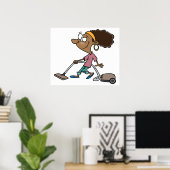 Vrouw-opstapeling Poster (Thuiskantoor)