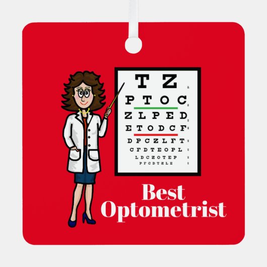 Vrouw Optometrist en Ornament van de Ooggrafiek (Voorkant)