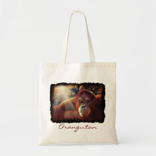 Vrouw Orangutan Primate Wildlife Canvas tas (Voorkant)