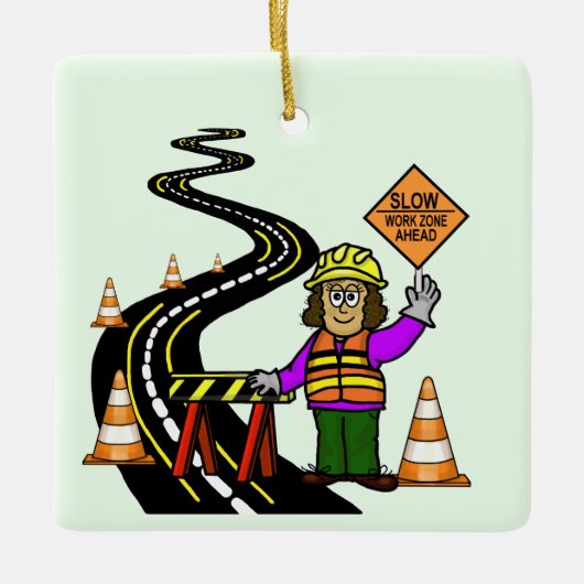 Vrouw Ornament van de Controle van het Verkeer van (Voorkant)
