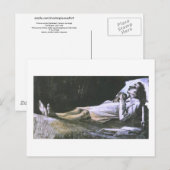 Vrouw over haar sterfbed Van Gogh Fine Art Briefkaart (Voorkant / Achterkant)