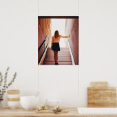 Vrouw over Poster voor AI-kunst in stadions (Keuken)