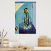 Vrouw over Yoga Mat Poster (Keuken)