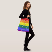 Vrouw Paar Pride Symbolen Regenboogvlag Crossbody Tas (Op model)
