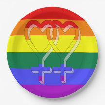 Vrouw Paar Pride Symbolen Regenboogvlag