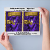 Vrouw Paars Goud Verjaardagsfeest Snoep Bar Verpak Flyer (Hand)