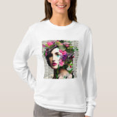  Vrouw Papier Collage Art T-shirt (Voorkant)