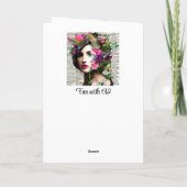  Vrouw Papier Collage Tante's Verjaardag Kaart (Achterkant)