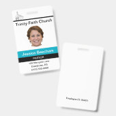 Vrouw Pastor Custom Badge (Voor- en achterkant)