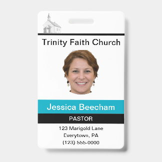 Vrouw Pastor Custom Badge