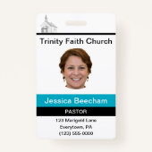 Vrouw Pastor Custom Badge (Voorkant)