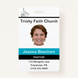 Vrouw Pastor Custom Badge
