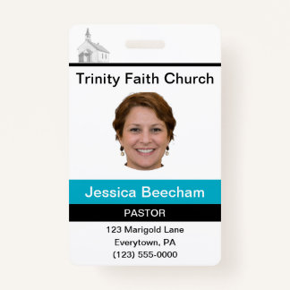 Vrouw Pastor Custom Badge