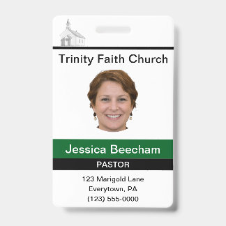 Vrouw Pastor Custom Badge