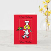 Vrouw Pastry Chef Funny Wenskaart Kaart (Gele Bloem)