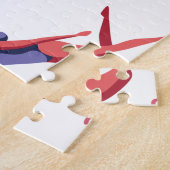 Vrouw-patroon zwemmen legpuzzel (Zijkant)