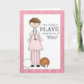 Vrouw PE-leraar Dank u wel Bedankkaart (Voorkant)