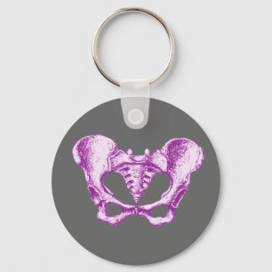 Vrouw Pelvis Paars Sleutelhanger